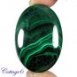 Certified 145.82Cts. NATURAL GREEN MALACHITE OVAL CABOCHON GEMSTONE C6-2205