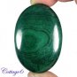 Certified 149.95Cts. NATURAL GREEN MALACHITE OVAL CABOCHON GEMSTONE C6-2192