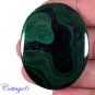 Certified 130.45Cts. NATURAL GREEN MALACHITE OVAL CABOCHON GEMSTONE C6-2190