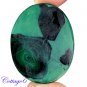 Certified 130.45Cts. NATURAL GREEN MALACHITE OVAL CABOCHON GEMSTONE C6-2190