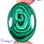 Certified  132.15Cts. NATURAL GREEN MALACHITE OVAL CABOCHON GEMSTONE C6-2212