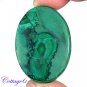 Certified  132.15Cts. NATURAL GREEN MALACHITE OVAL CABOCHON GEMSTONE C6-2212
