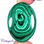 Certified  132.15Cts. NATURAL GREEN MALACHITE OVAL CABOCHON GEMSTONE C6-2212