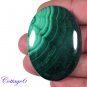 Certified 127.35Cts. NATURAL GREEN MALACHITE OVAL CABOCHON GEMSTONE C6-2215