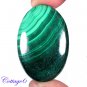 Certified  123.92Cts. NATURAL GREEN MALACHITE OVAL SHAPE CABOCHON GEMSTONE C6-2209