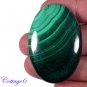 Certified  123.92Cts. NATURAL GREEN MALACHITE OVAL SHAPE CABOCHON GEMSTONE C6-2209