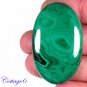 Certified AA +++ 108.54Cts. NATURAL GREEN MALACHITE OVAL SHAPE CABOCHON GEMSTONE C6-2266