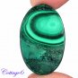 Certified 64.45Cts. NATURAL GREEN MALACHITE OVAL SHAPE CABOCHON GEMSTONE C6-2262