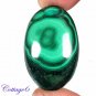 Certified 64.45Cts. NATURAL GREEN MALACHITE OVAL SHAPE CABOCHON GEMSTONE C6-2262