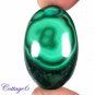 Certified 64.45Cts. NATURAL GREEN MALACHITE OVAL SHAPE CABOCHON GEMSTONE C6-2262