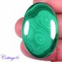 Certified 66.10Cts. NATURAL GREEN MALACHITE OVAL SHAPE CABOCHON GEMSTONE C6-2281