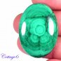 Certified 63.05Cts. NATURAL GREEN MALACHITE OVAL CABOCHON GEMSTONE C6-2253