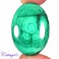 Certified 63.05Cts. NATURAL GREEN MALACHITE OVAL CABOCHON GEMSTONE C6-2253