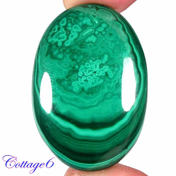 Certified 97.75Cts. NATURAL GREEN MALACHITE OVAL SHAPE CABOCHON GEMSTONE C6-2277