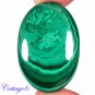 Certified 97.75Cts. NATURAL GREEN MALACHITE OVAL SHAPE CABOCHON GEMSTONE C6-2277