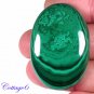 Certified 97.75Cts. NATURAL GREEN MALACHITE OVAL SHAPE CABOCHON GEMSTONE C6-2277