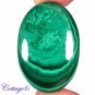 Certified 97.75Cts. NATURAL GREEN MALACHITE OVAL SHAPE CABOCHON GEMSTONE C6-2277