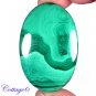 Certified 173.55Cts. NATURAL GREEN MALACHITE OVAL CABOCHON GEMSTONE C6-2208