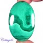 Certified 173.55Cts. NATURAL GREEN MALACHITE OVAL CABOCHON GEMSTONE C6-2208