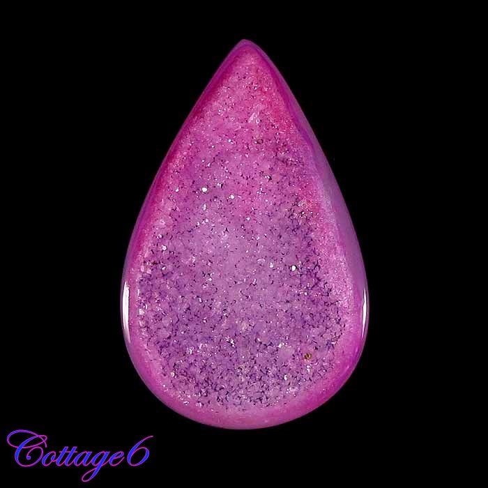 Certified 33.44Cts. ONYX  DRUZY AGATE GEODE CABOCHON GEMSTONE C6-508