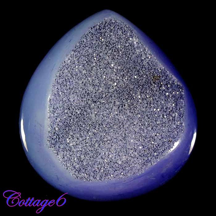 Certified 63.42Cts. ONYX  DRUZY AGATE GEODE CABOCHON GEMSTONE C6-483