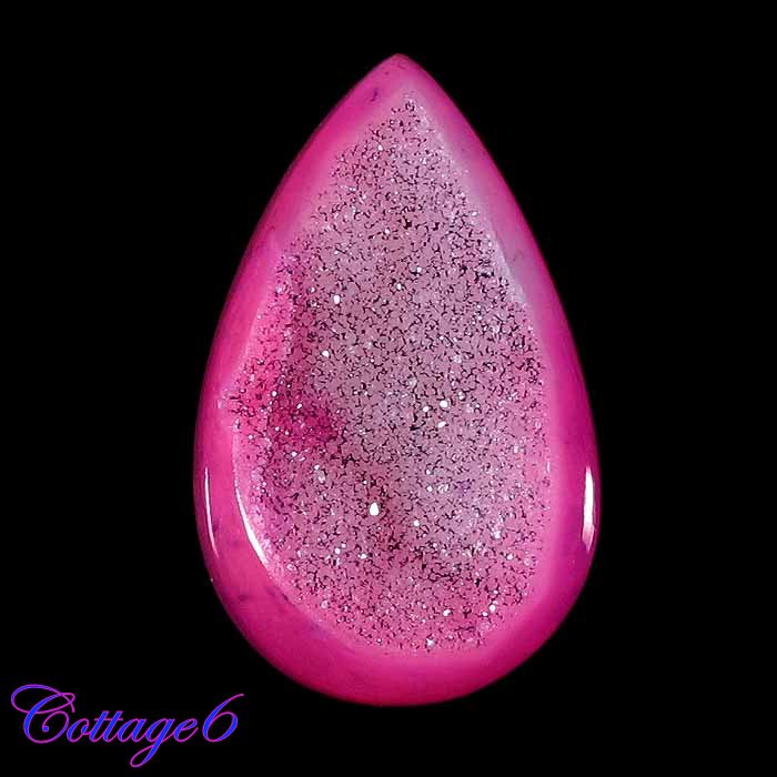 Certified 26.38Cts. ONYX  DRUZY AGATE GEODE CABOCHON GEMSTONE C6-488
