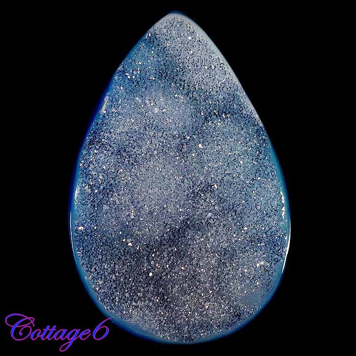 Certified 62.36Cts. CRYSTAL  DRUZY AGATE GEODE CABOCHON GEMSTONE C6-468