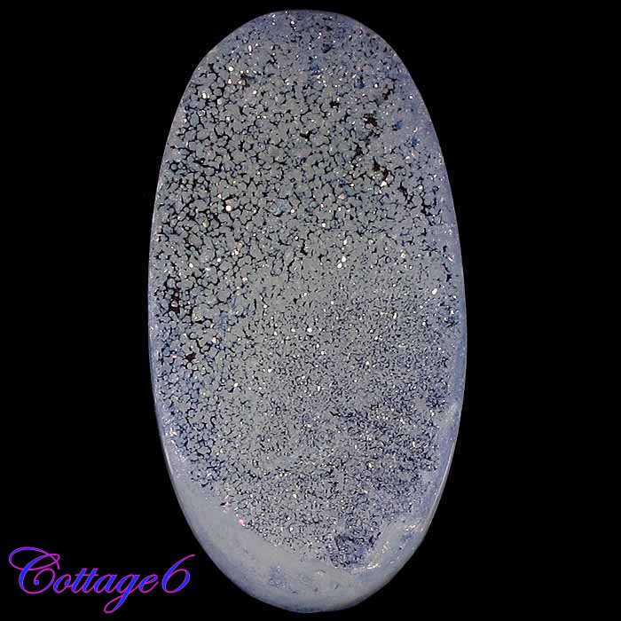 Certiofied  37.61Cts. ONYX  DRUZY AGATE GEODE CABOCHON GEMSTONE