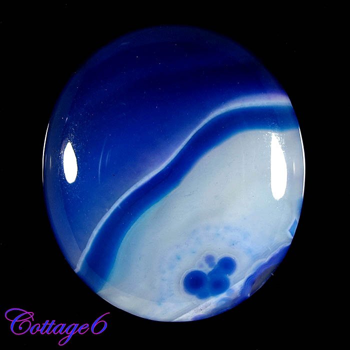 Certified NATURAL ONYX AGATE GEODE CABOCHON GEMSTONE C6-631