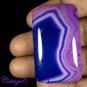 Pink Blue NATURAL ONYX AGATE GEODE CABOCHON GEMSTONE C6-630