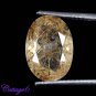 NATURAL GOLDEN RUTILE QUARTZ OVAL CUT GEMSTONE BRAZIL C6-456