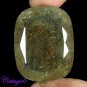 Certifide  NATURAL RUTILE QUARTZ GREEN NEEDLES CUT GEMSTONE BRAZIL C6-37