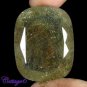 Certifide  NATURAL RUTILE QUARTZ GREEN NEEDLES CUT GEMSTONE BRAZIL C6-37