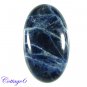 Certified NATURAL BLUE SODALITE OVAL SHAPE CABOCHON GEMSTONE C6-2088