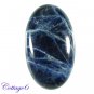 Certified NATURAL BLUE SODALITE OVAL SHAPE CABOCHON GEMSTONE C6-2088