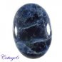 Certified NATURAL BLUE SODALITE OVAL SHAPE CABOCHON GEMSTONE C6-2097