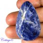 Certified NATURAL BLUE SODALITE PEAR SHAPE CABOCHON GEMSTONE C6-2083