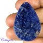 Certified 43.60Cts. NATURAL BLUE SODALITE PEAR SHAPE CABOCHON GEMSTONE C6-2087