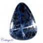 Certified NATURAL BLUE SODALITE PEAR SHAPE CABOCHON GEMSTONE C6-2091