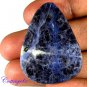 Certified NATURAL BLUE SODALITE PEAR SHAPE CABOCHON GEMSTONE C6-2091