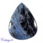 Certified NATURAL BLUE SODALITE PEAR SHAPE CABOCHON GEMSTONE C6-2093