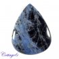 Certified NATURAL BLUE SODALITE PEAR SHAPE CABOCHON GEMSTONE C6-2093