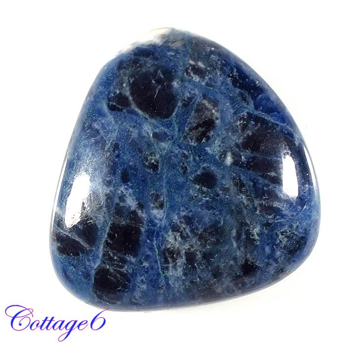 Certified NATURAL BLUE SODALITE CABOCHON GEMSTONE C6-2096