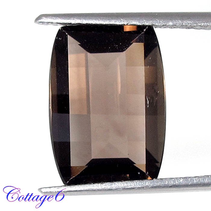 Certified NATURAL SMOKY QUARTZ CHECKERED CUT GEMSTONE UNTREATED C6-302