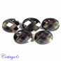 Certified NATURAL SMOKY QUARTZ CHECKERED CUT GEMSTONE WHOLESALE LOT 5pcs. C6-280