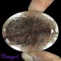 Certified  NATURAL COPPER RUTILE QUARTZ OVAL CUT GEMSTONE BRAZIL C6-01