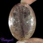 Certified  NATURAL COPPER RUTILE QUARTZ OVAL CUT GEMSTONE BRAZIL C6-01
