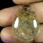 Certifird AA NATURAL GOLDEN NEEDLES RUTILE QUARTZ PEAR CABOCHON GEMSTONE C6-125