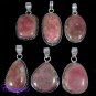 Certified RHODOCHROSITE STERLING 925 SILVER PLATED PENDANT JEWELRY LOT 6 Pcs. C6-2431