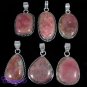 Certified RHODOCHROSITE STERLING 925 SILVER PLATED PENDANT JEWELRY LOT 6 Pcs. C6-2431